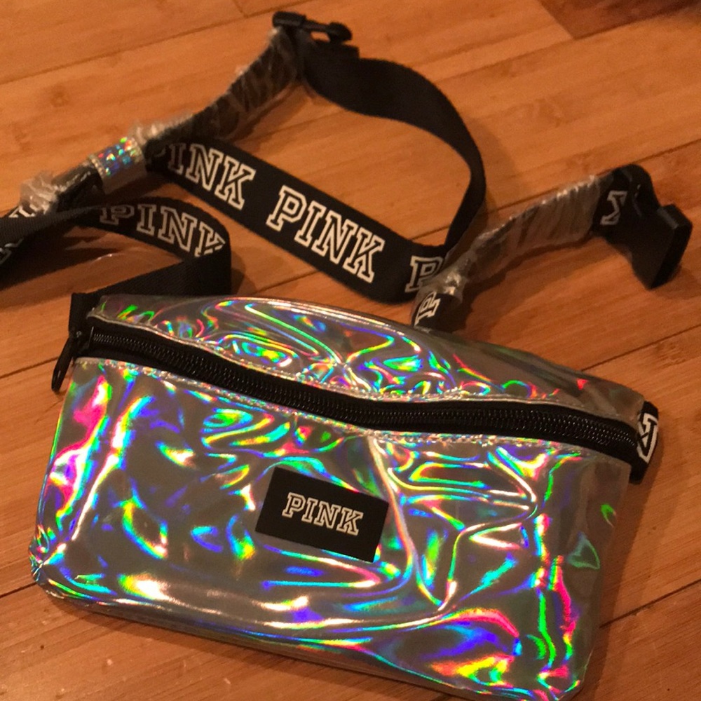 PINK neon fanny pack